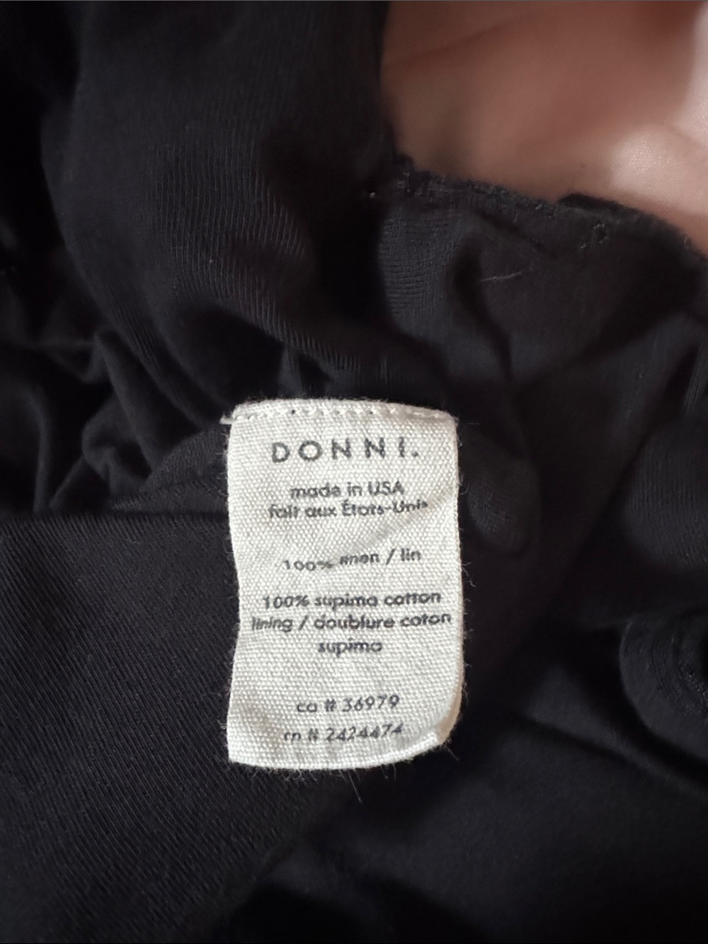 DONNI Black Linen Midi Dress - Picture 3 of 4